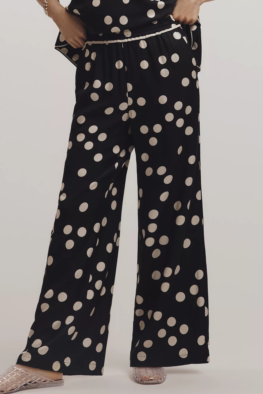 maeve low-slung printed wide-leg trousers