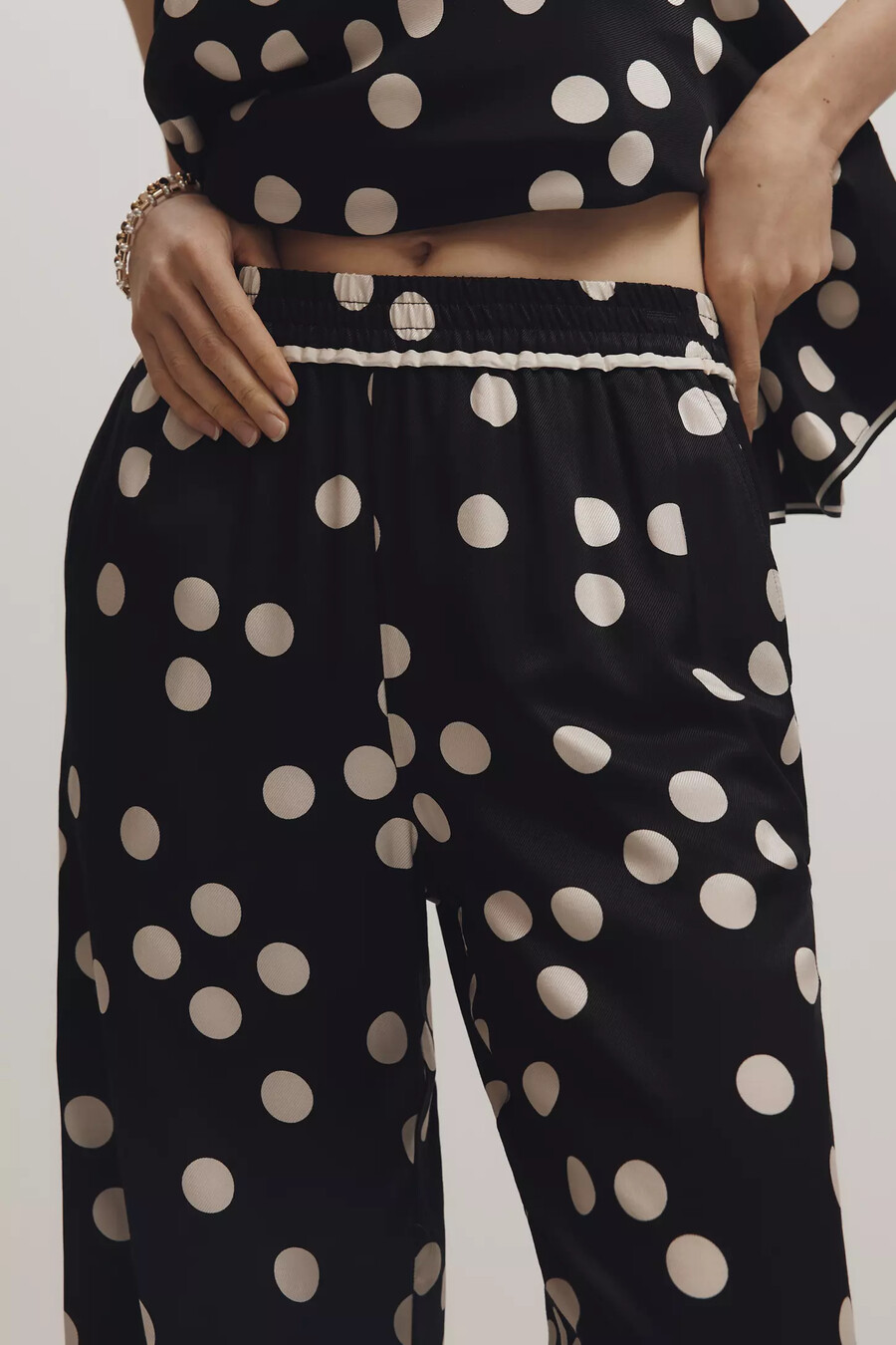 maeve low-slung printed wide-leg trousers