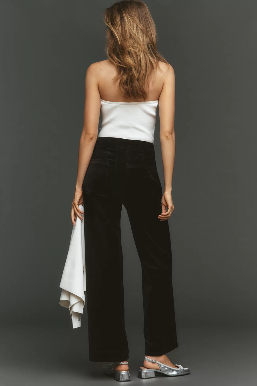 the colette full-length velvet trousers by maeve