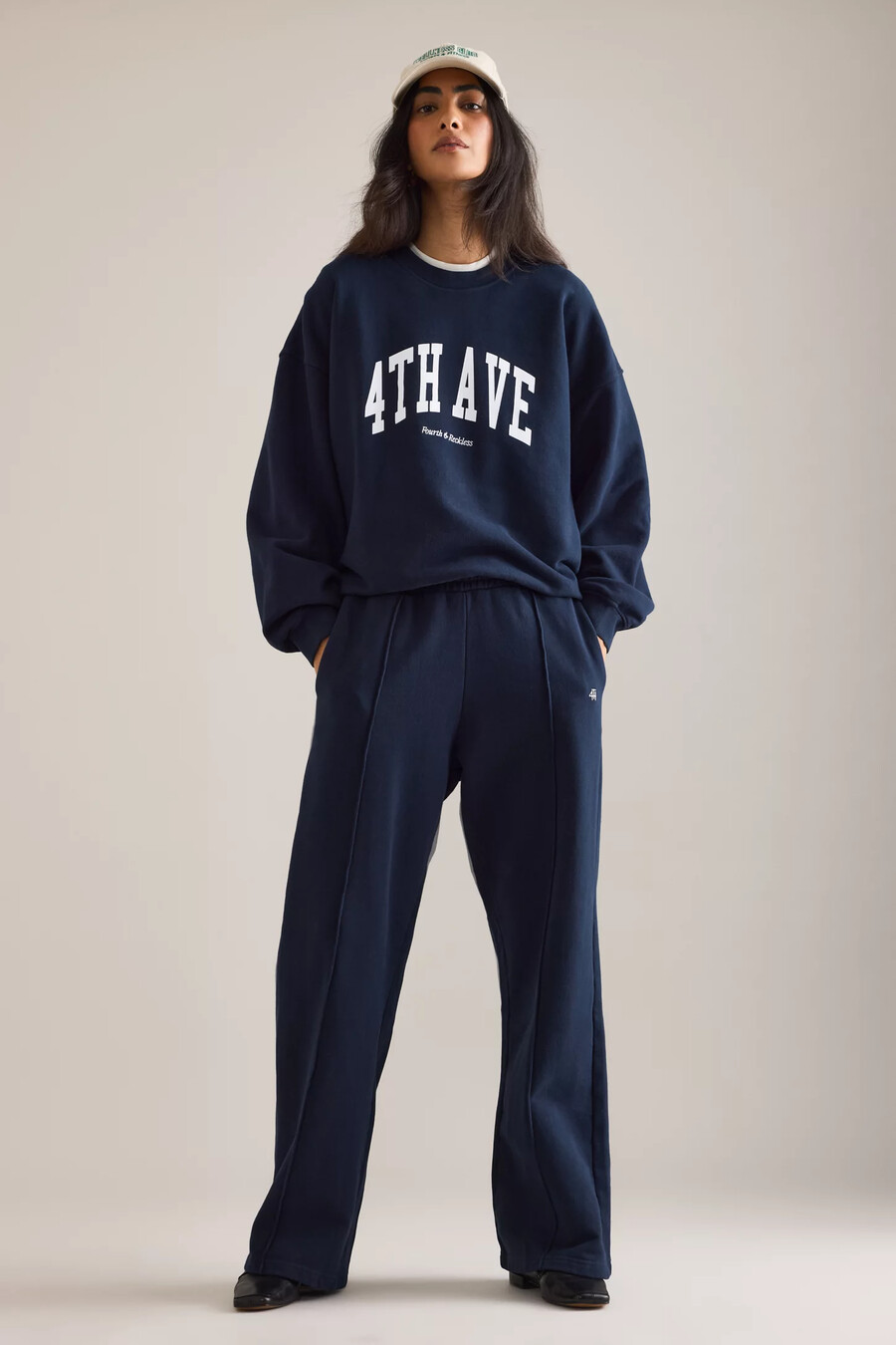 4th reckless fergie wide-leg pintuck joggers