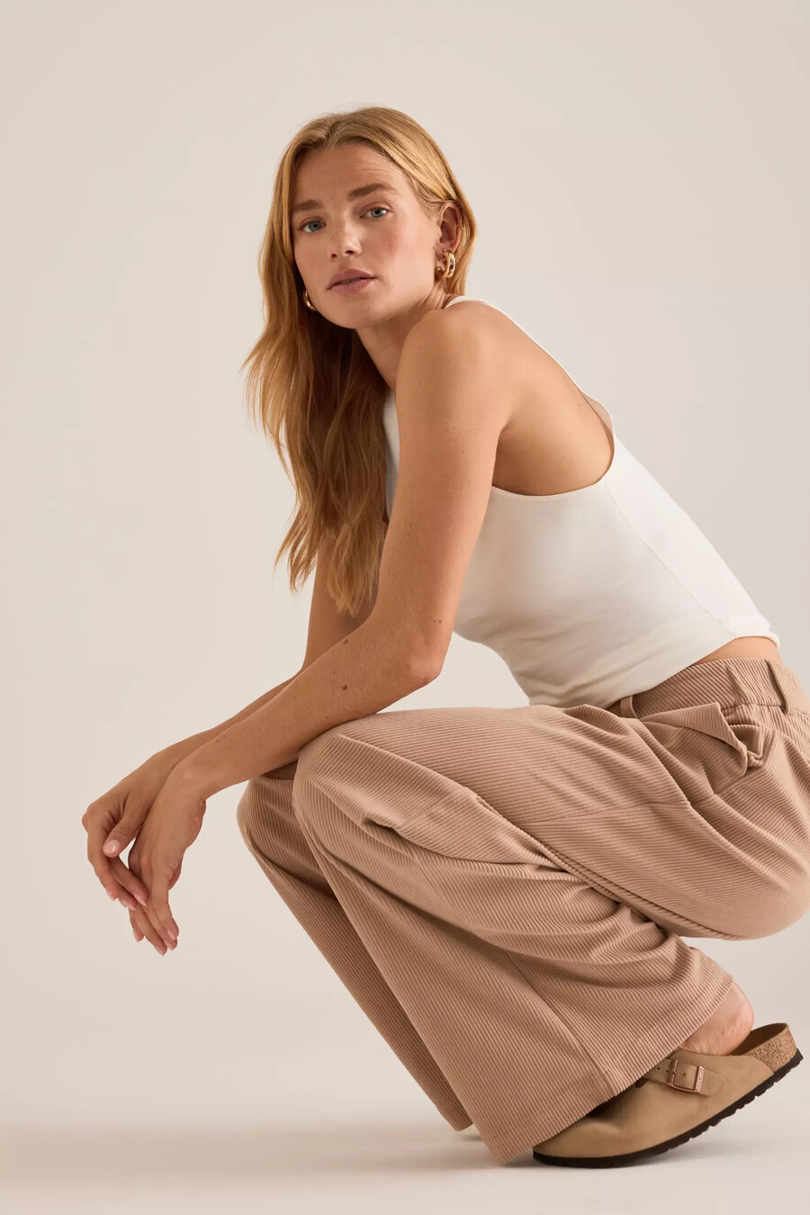 varley florey corduroy wide-leg 32 trousers
