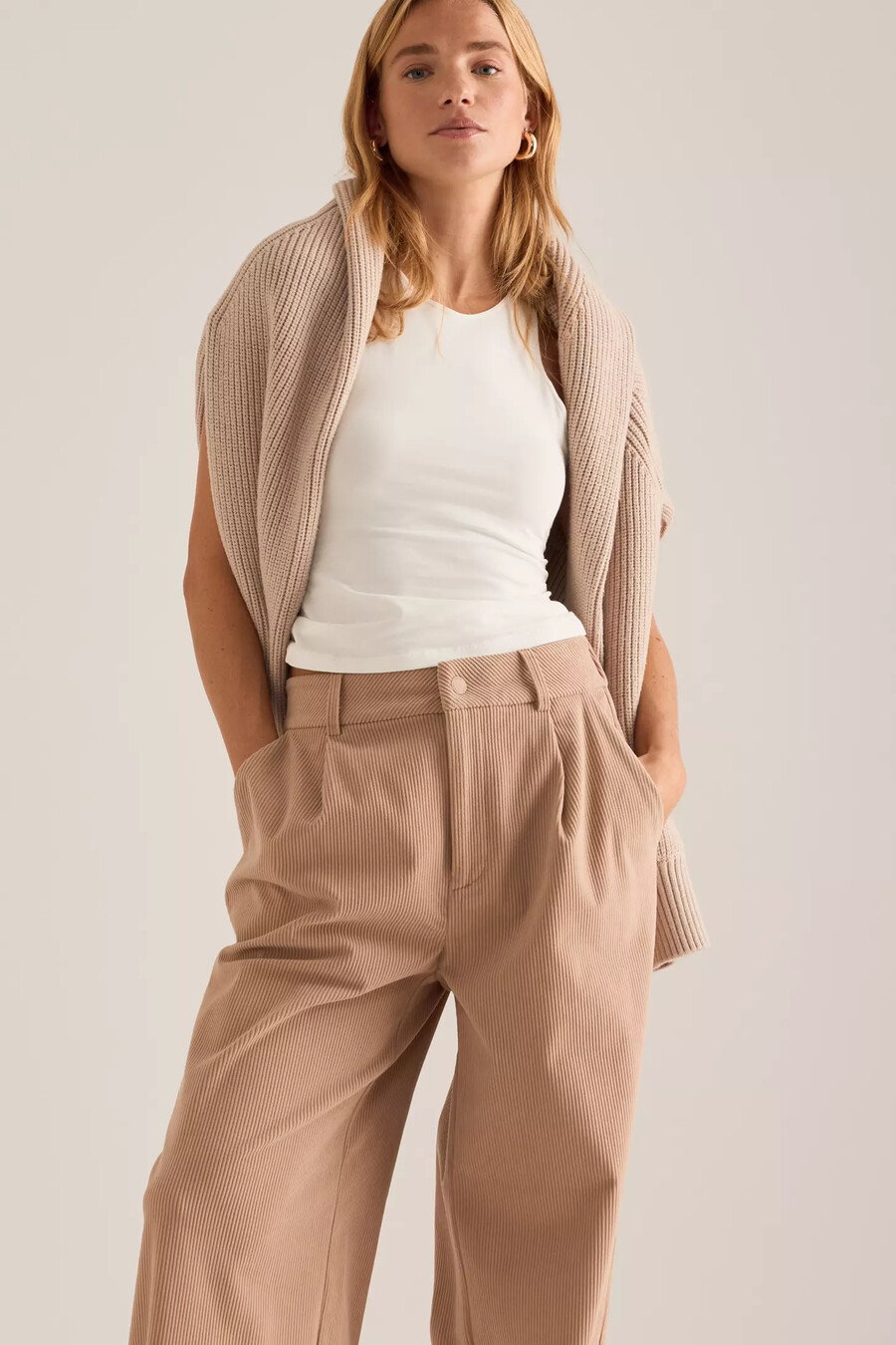 varley florey corduroy wide-leg 32 trousers