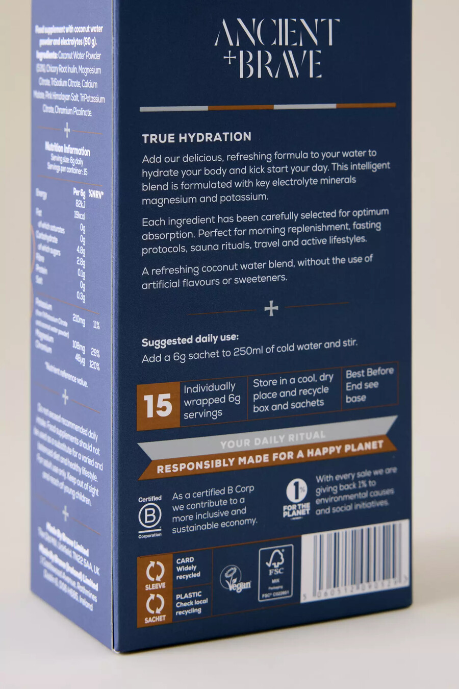 ancient brave true hydration sachets 15 pack